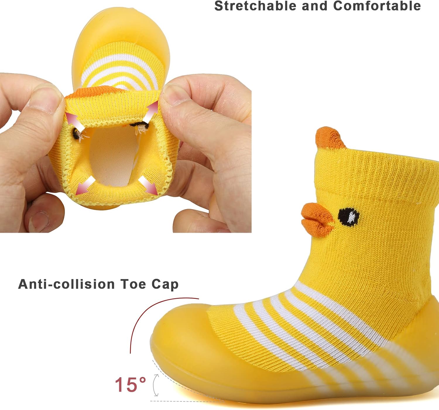 Chaoslook Baby Sock Shoes Non-Slip Anti-Collision Soft Rubber Sole Cartoon Design