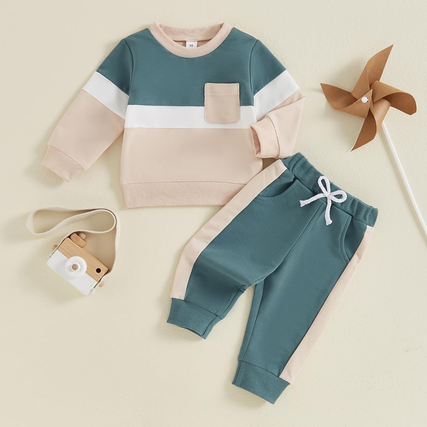 MoZiKQin Toddler Boys Girls Winter Contrast Fit Set