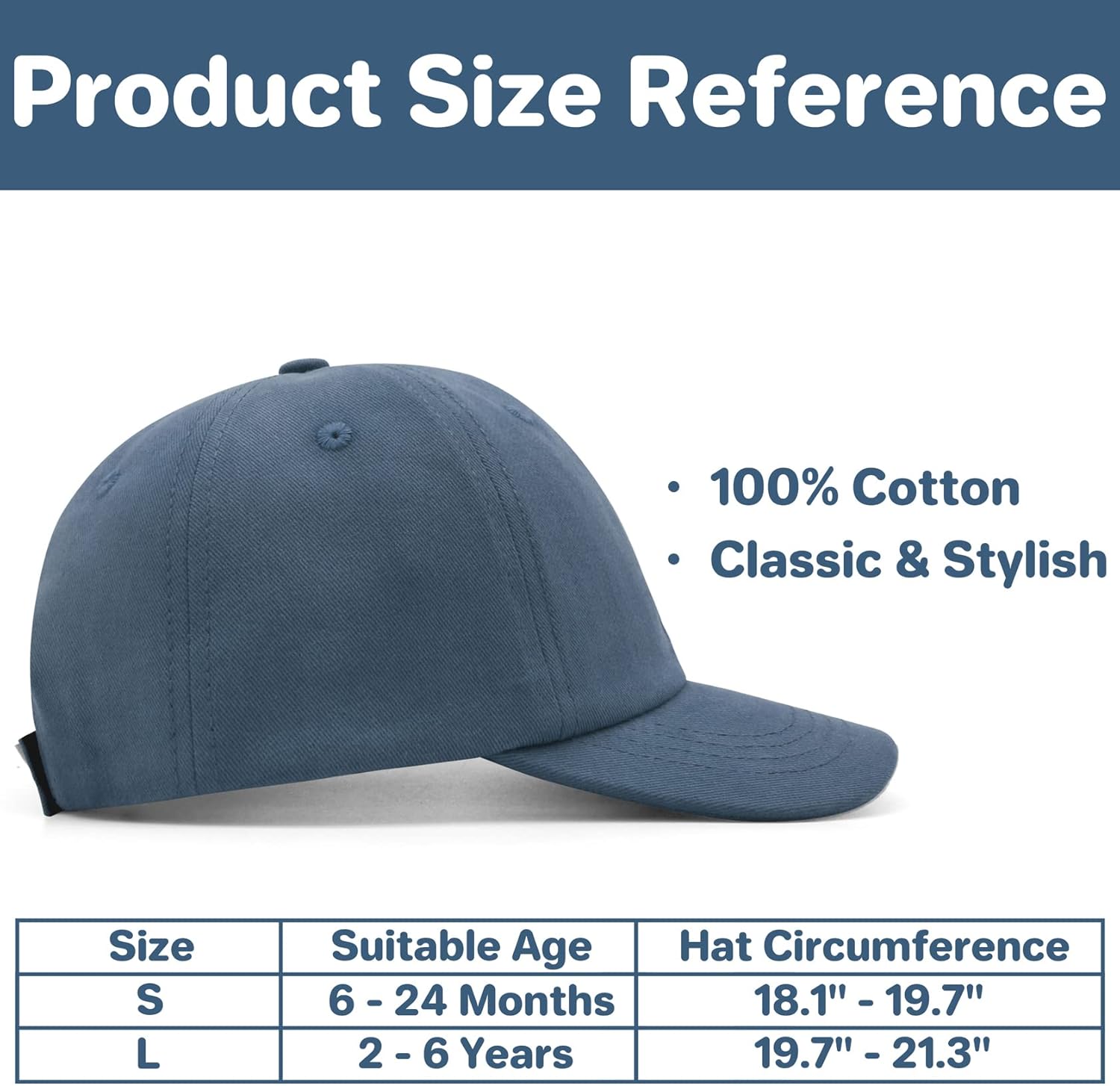 Premium UPF 50 Cotton Baseball Cap for BabiesAdjustable Stylish