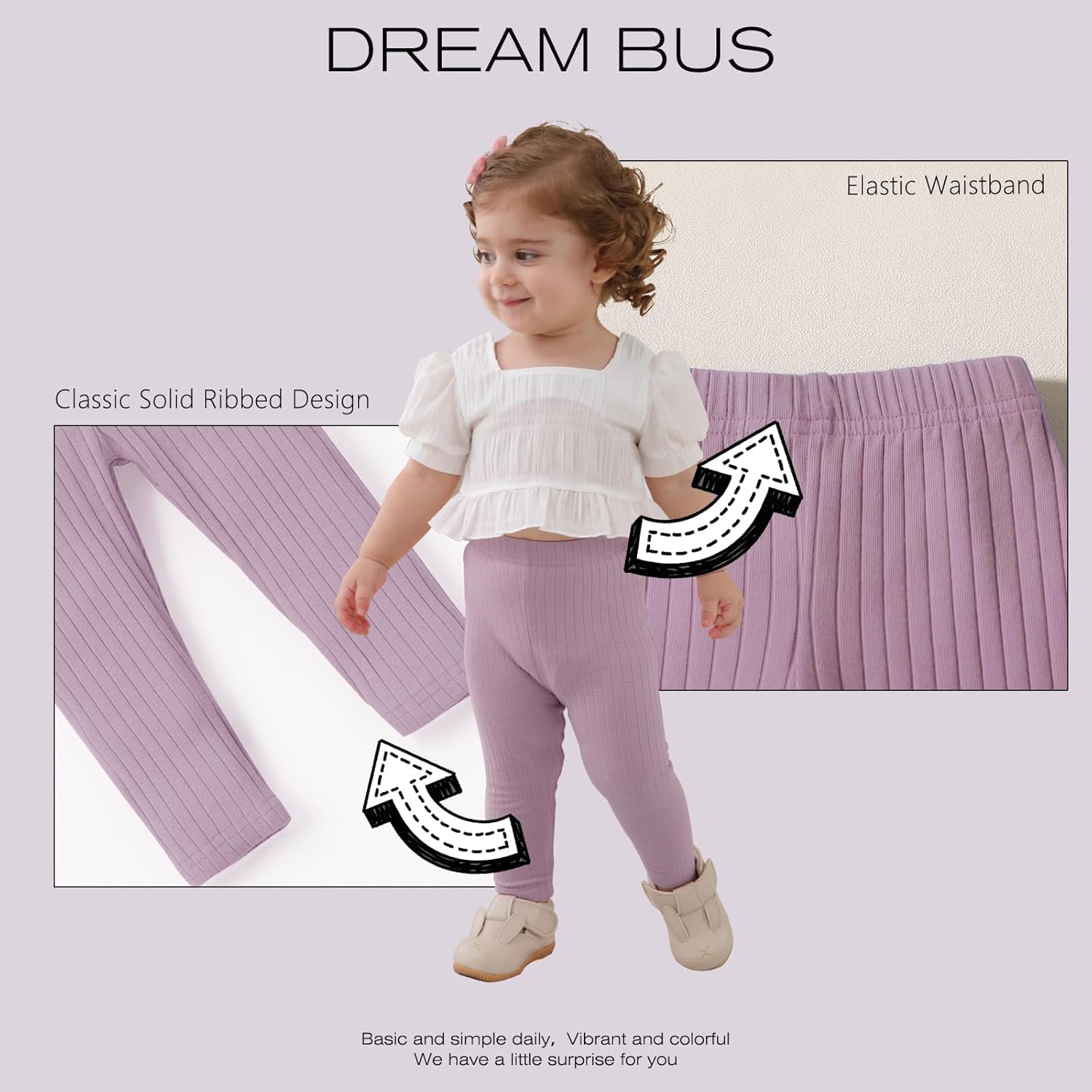 DREAM BUS 5-Piece Toddler Girl Pants