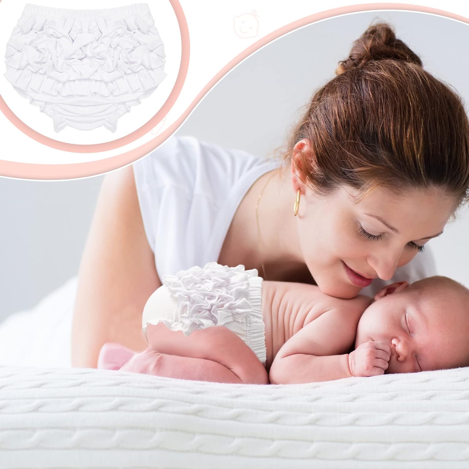 Adorable 3-Piece EuRzom Baby Bloomers Set for Newborns