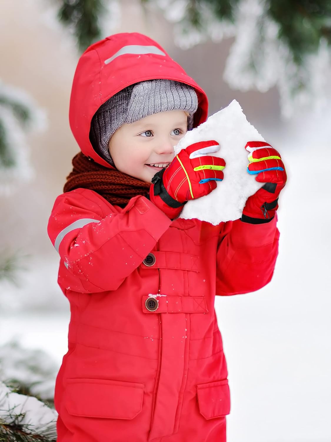 2 Pairs of Waterproof Winter Gloves