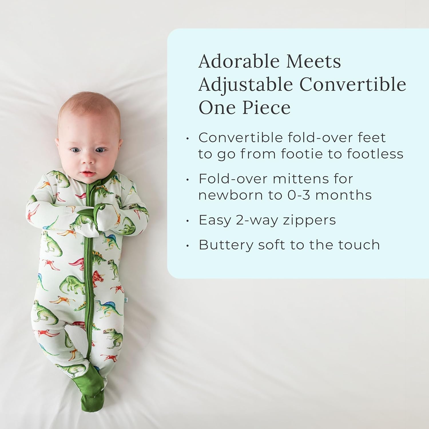 Posh Peanut Convertible Footless Baby Pajamas