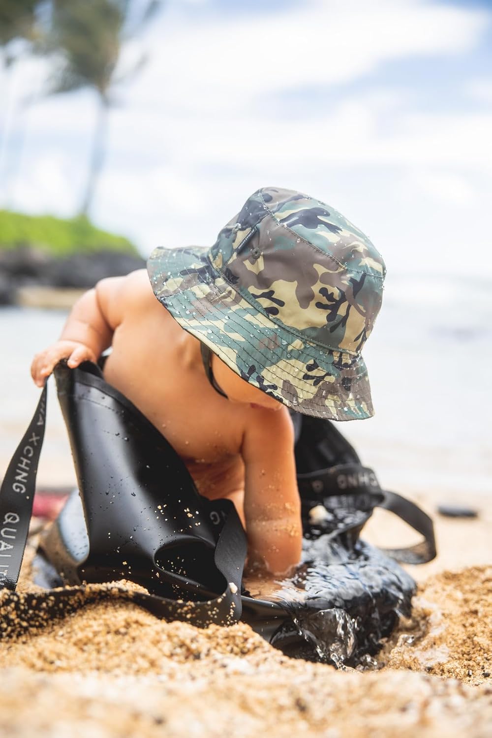 OvoY Toddler Sun Hat Bucket Boys Camouflage Fishman Cap Packable