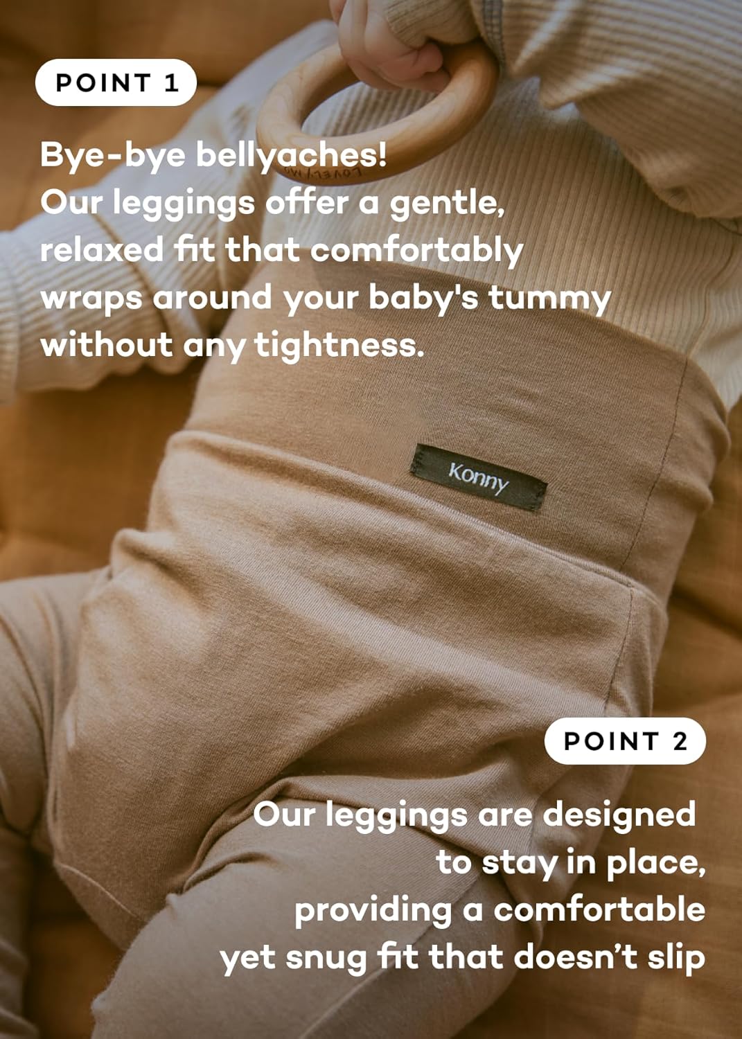 Konny Soft Modal High Waist Leggings 4P-Set 6-18M