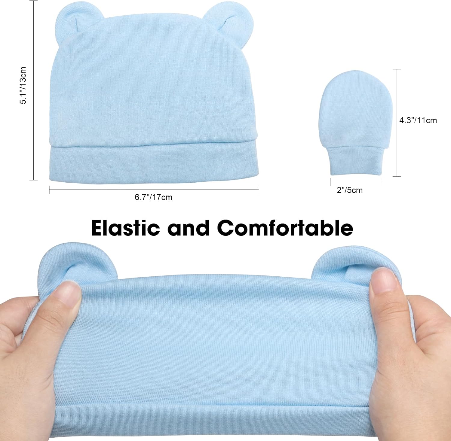 ElysianMian Bear Ear Newborn Set