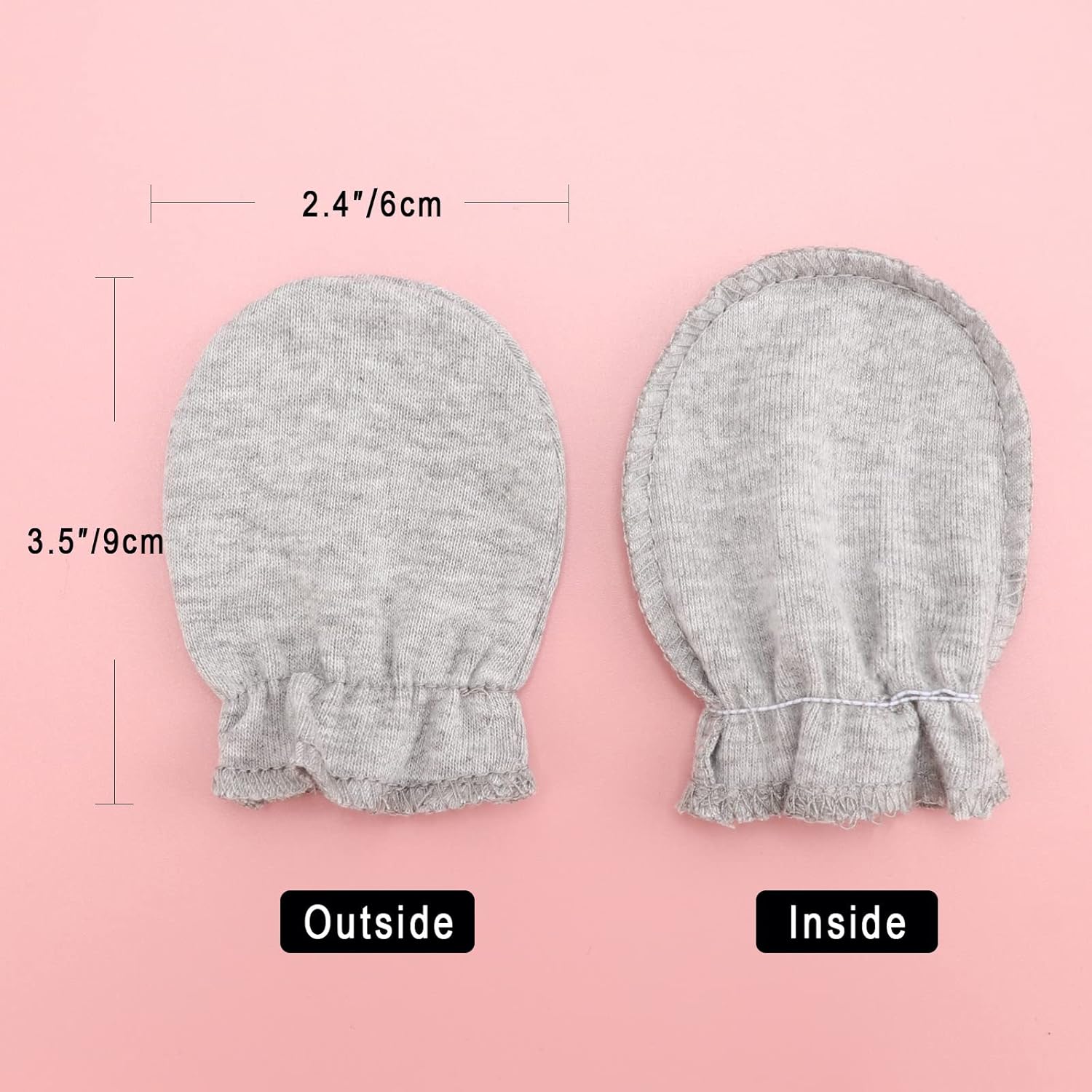 DRESHOW Newborn Baby Mittens 0-6 Months 8 Pair Set