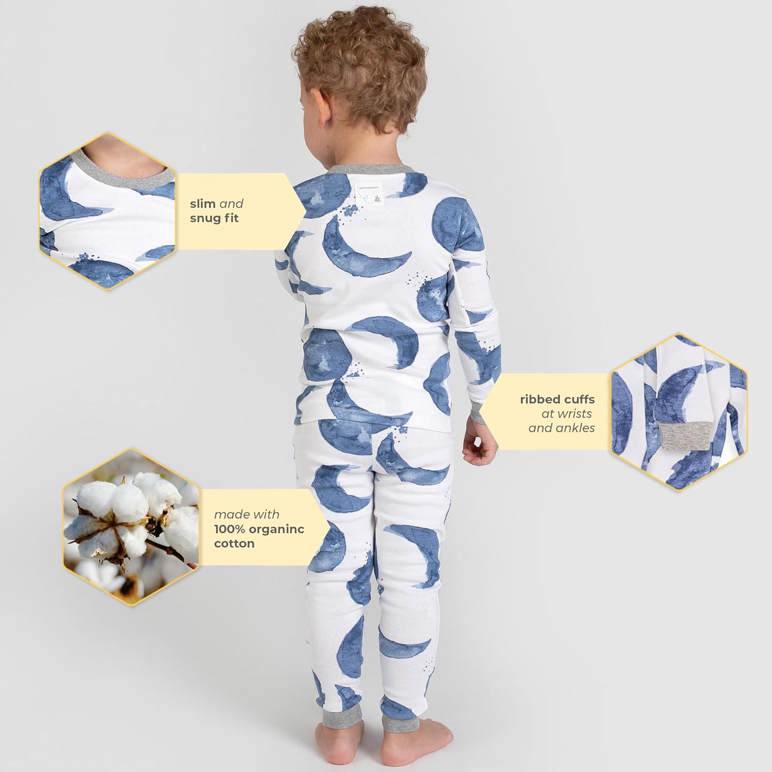 Burts Bees Baby Boys Pajamas Set Organic Cotton 2-Piece