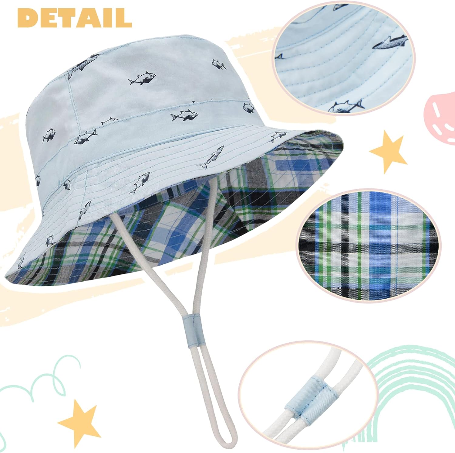 All-in-1 UPF 50 Baby Sun Hat Cooling Cap