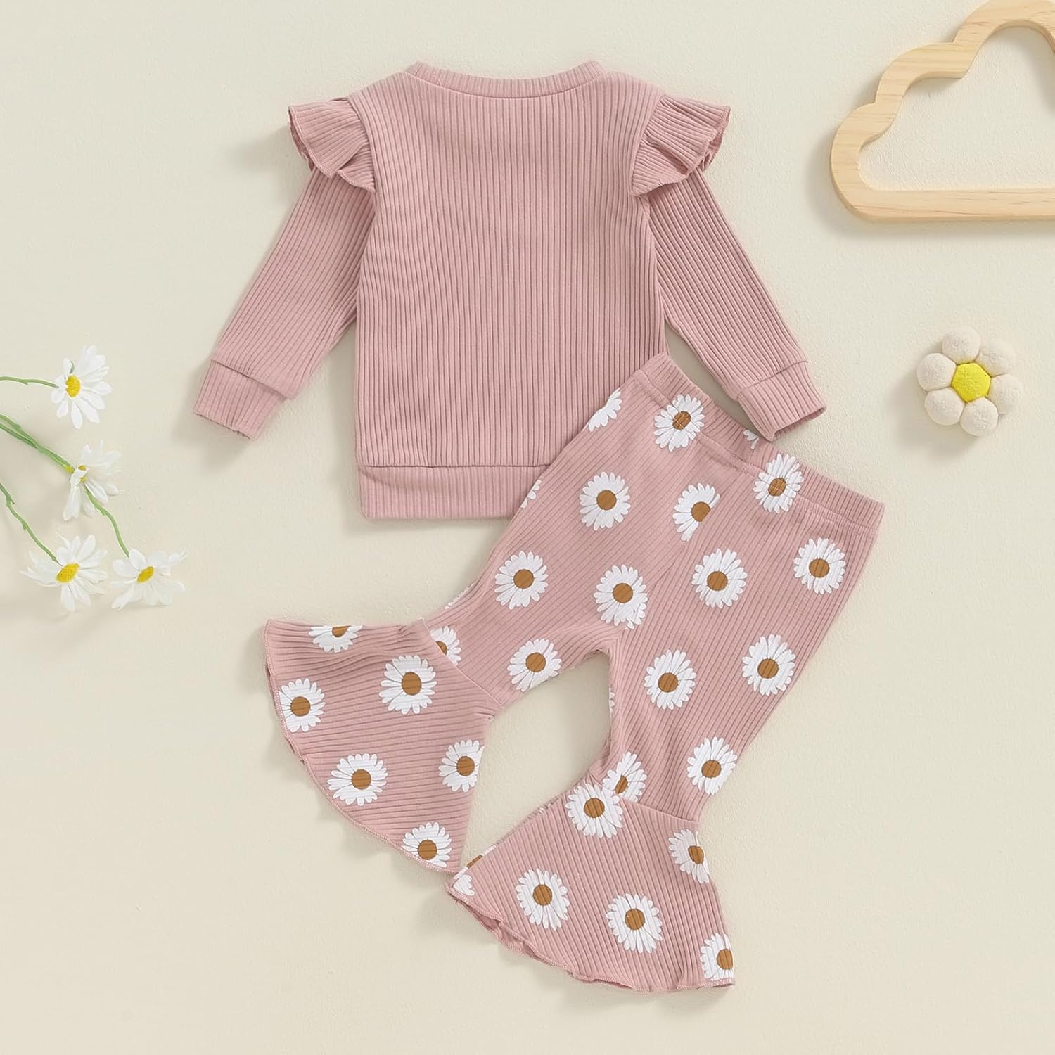 Brvxia Flared Pants Set for Baby Girls Fall Outfits and Gifts