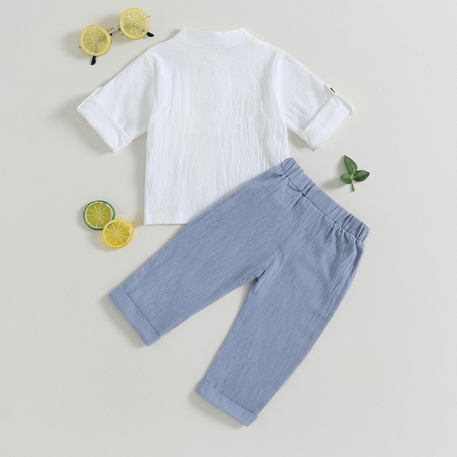 Premium Cotton Linen Toddler Boys Clothing Set