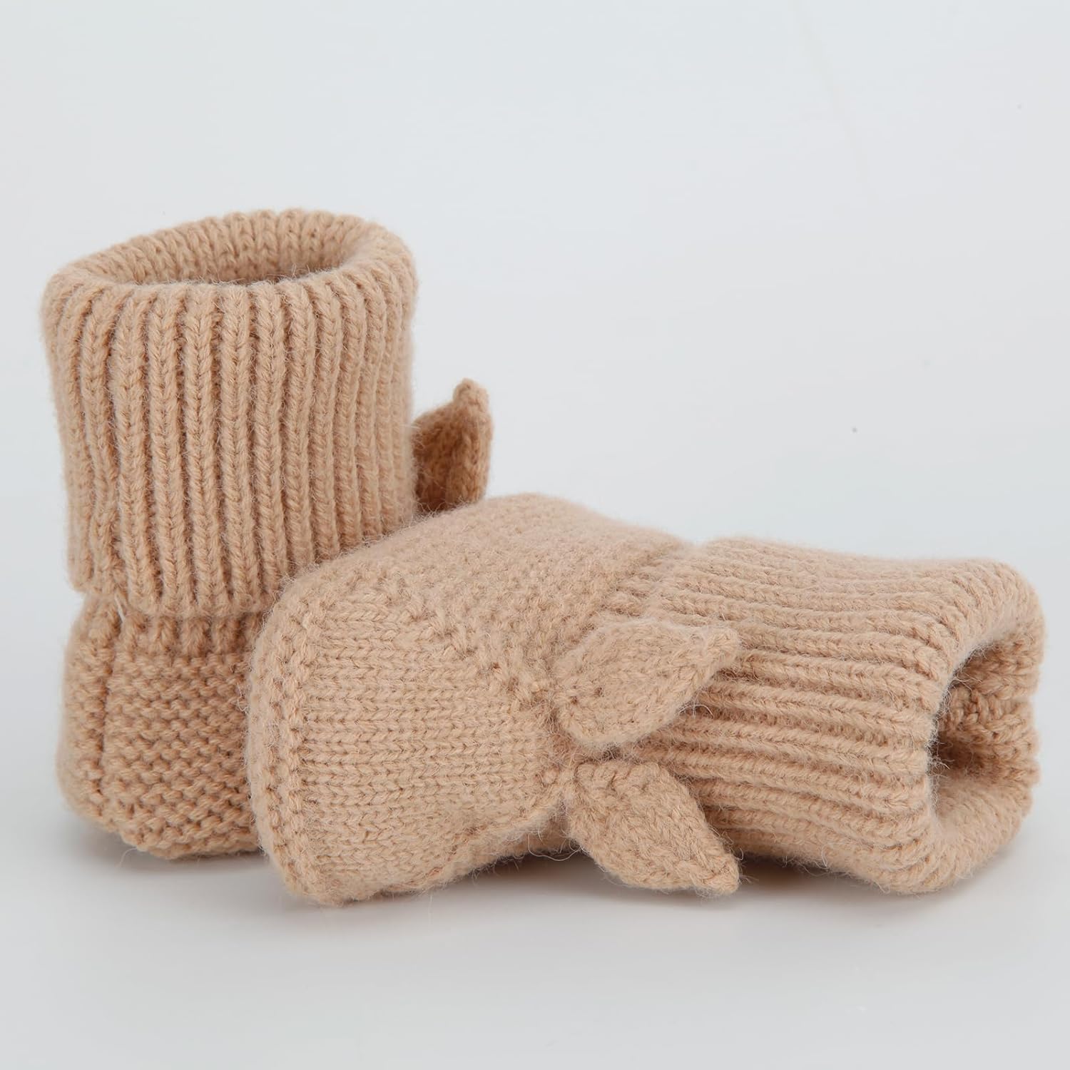 Warm Soft Knit Booties for Newborns