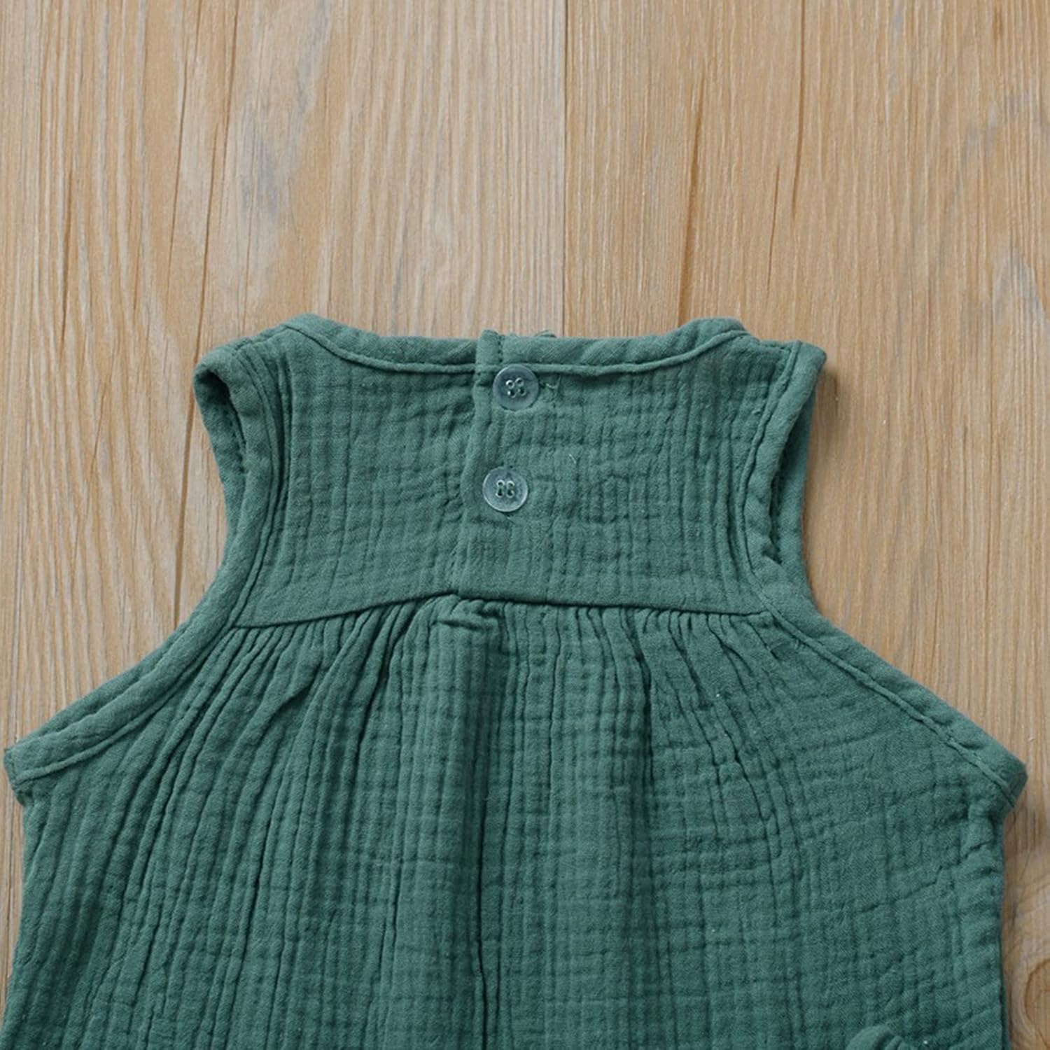 Adorable Solid Tank Romper Set for Baby