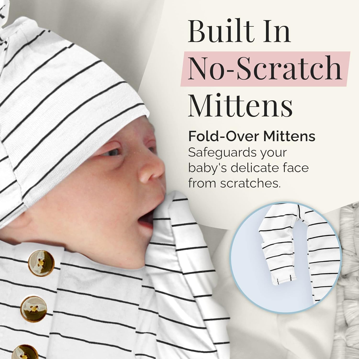 Perfect Gender-Neutral Newborn Gown Hat Set