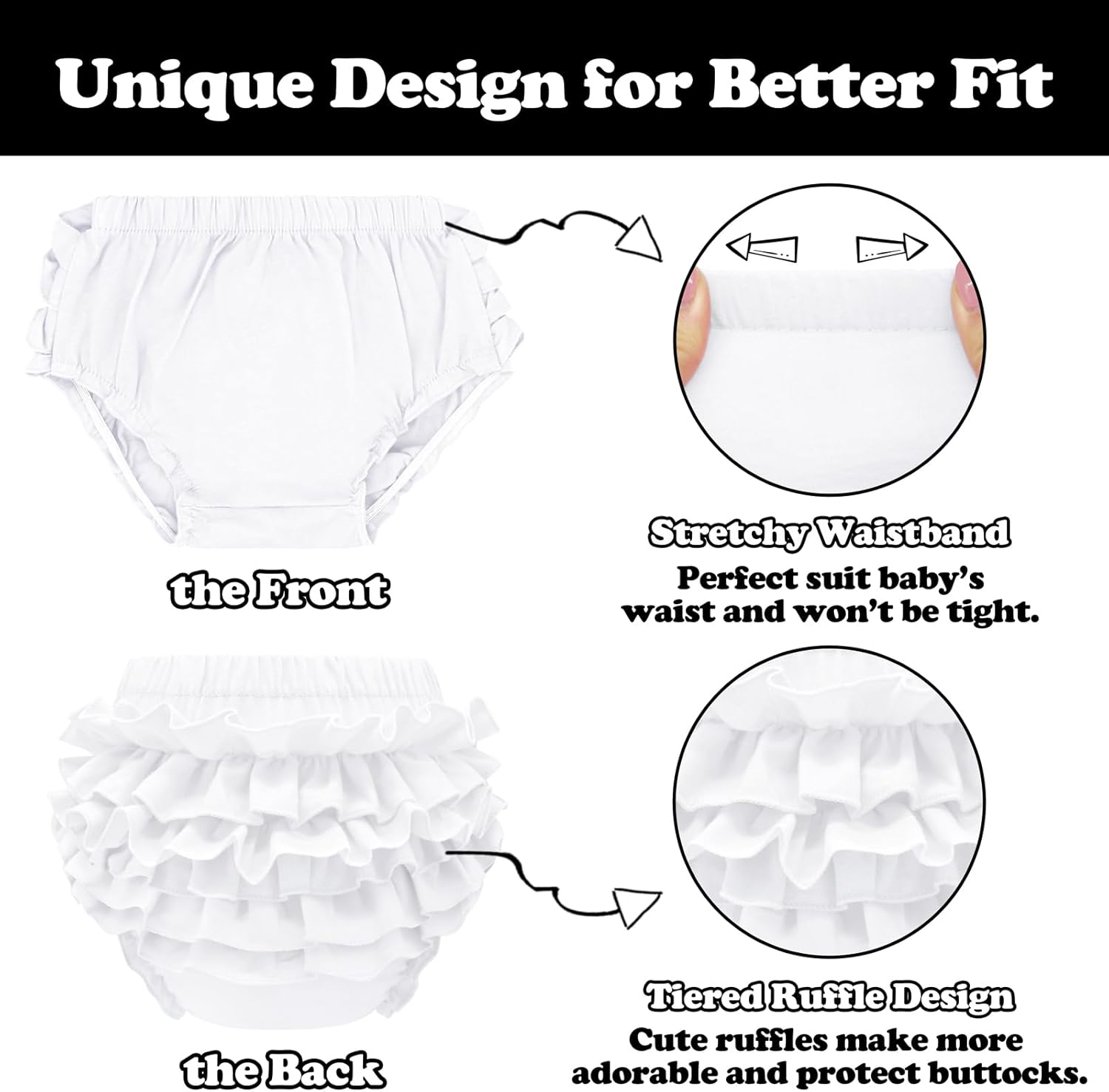 Bamboo Ruffle Babydoll Diaper Covers