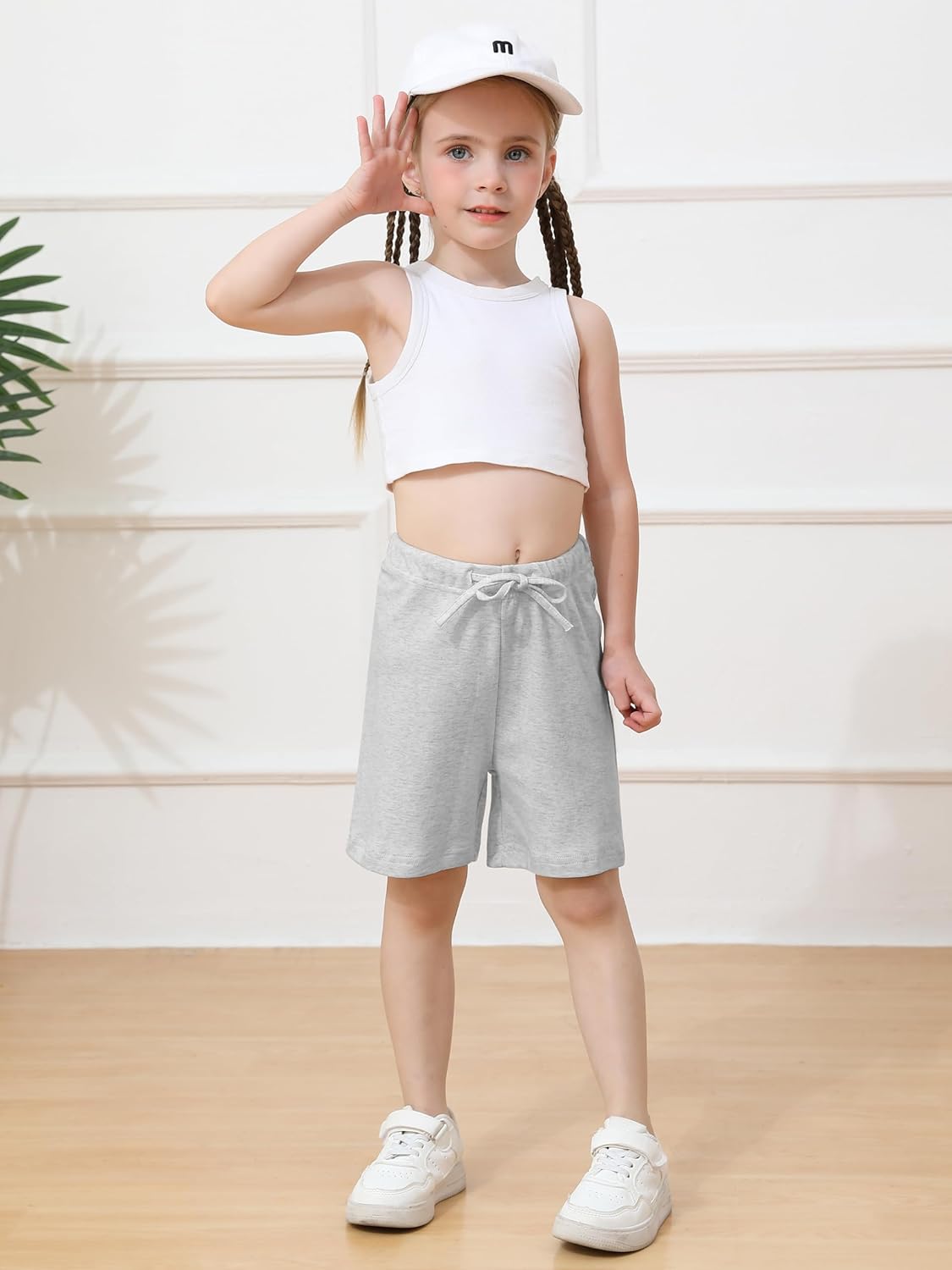 Ruisita 3 Pack Unisex Baby Toddler Cotton Shorts with Drawstring