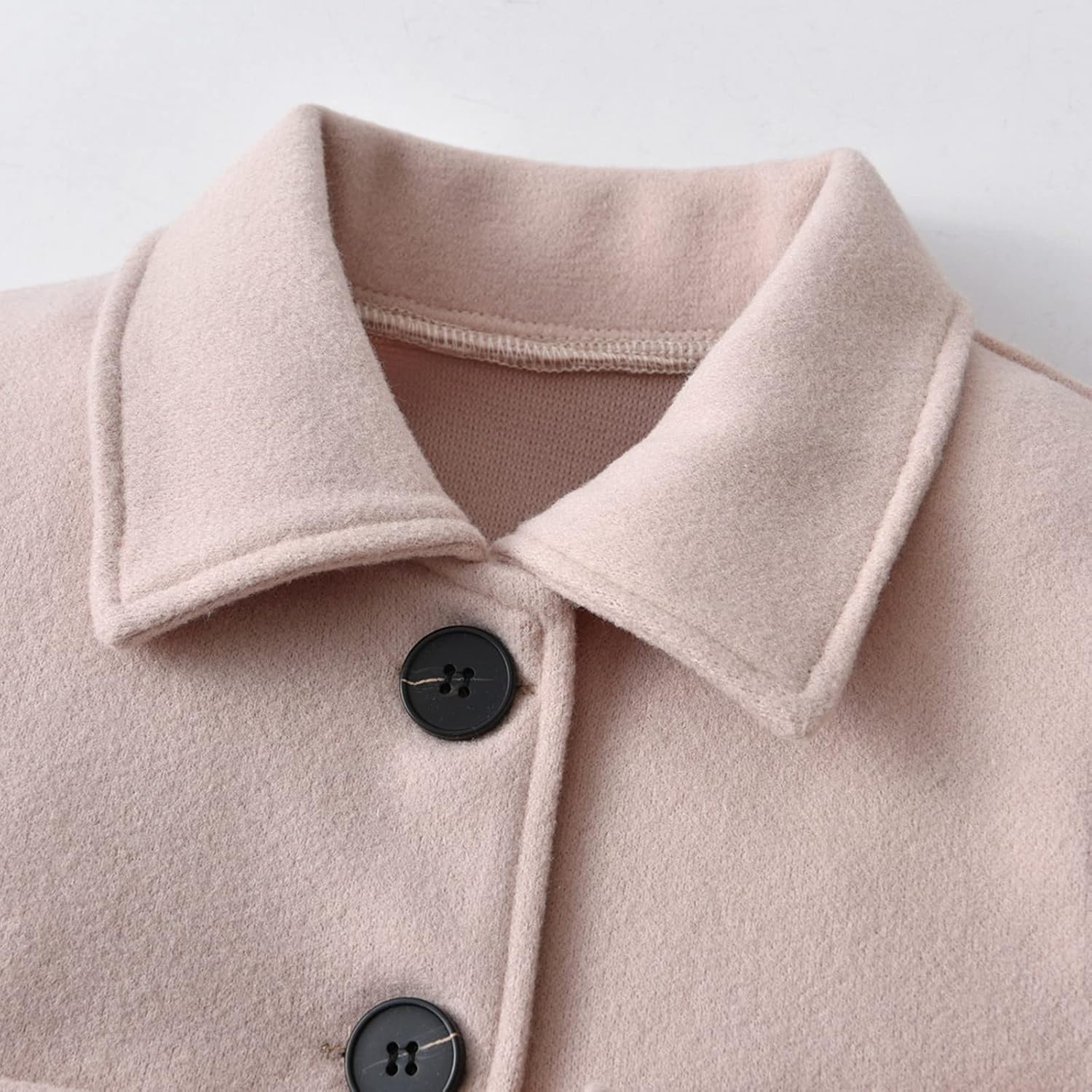 Thick wool blend winter jacket for toddler girls