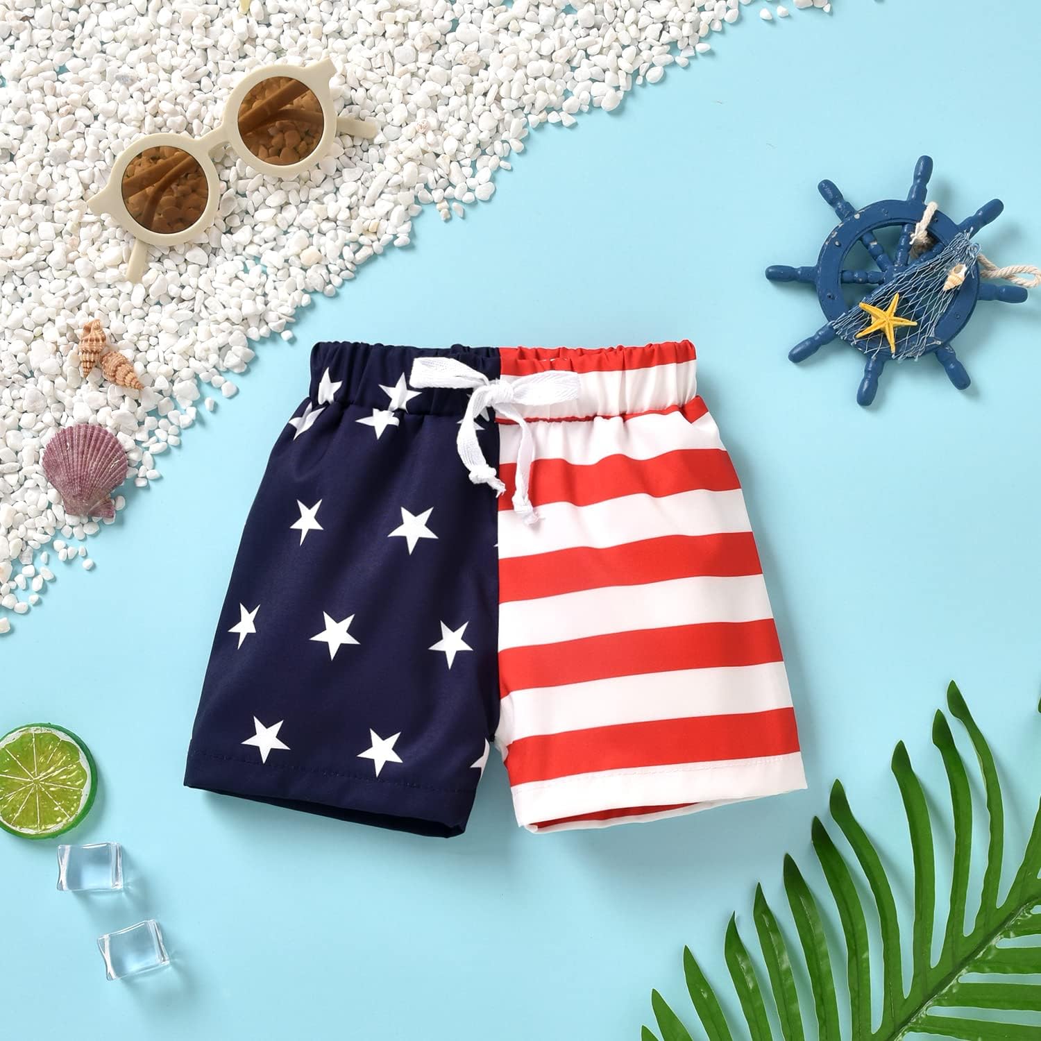 Aalizzwell Toddler Baby Boys Swim Trunks with Lining