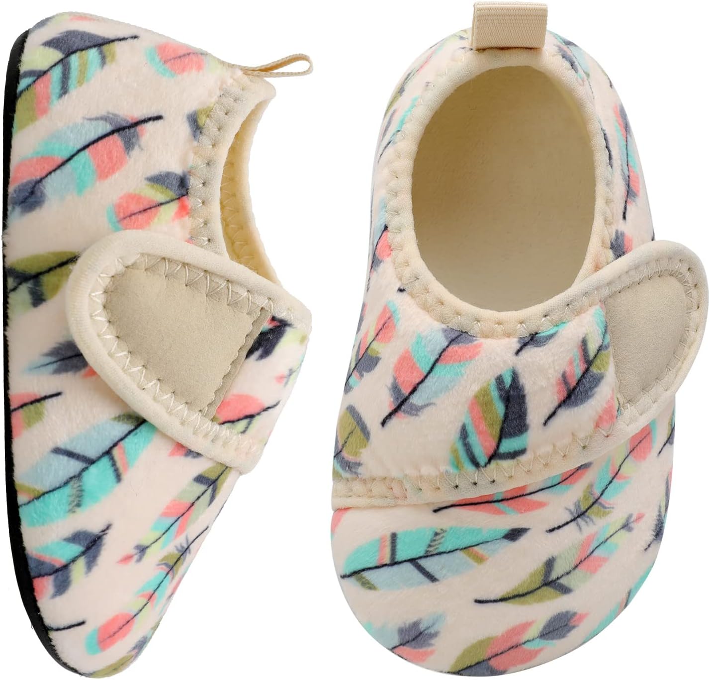 Cozy Non-Slip Toddler Boys Girls Slippers with Microfleece Lining for Winter