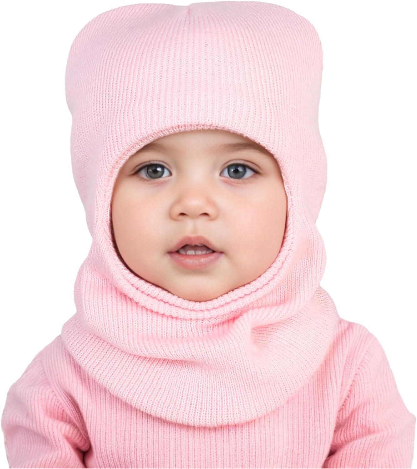 Winter Warm Knitted Hat Scarf Set for Babies Kids