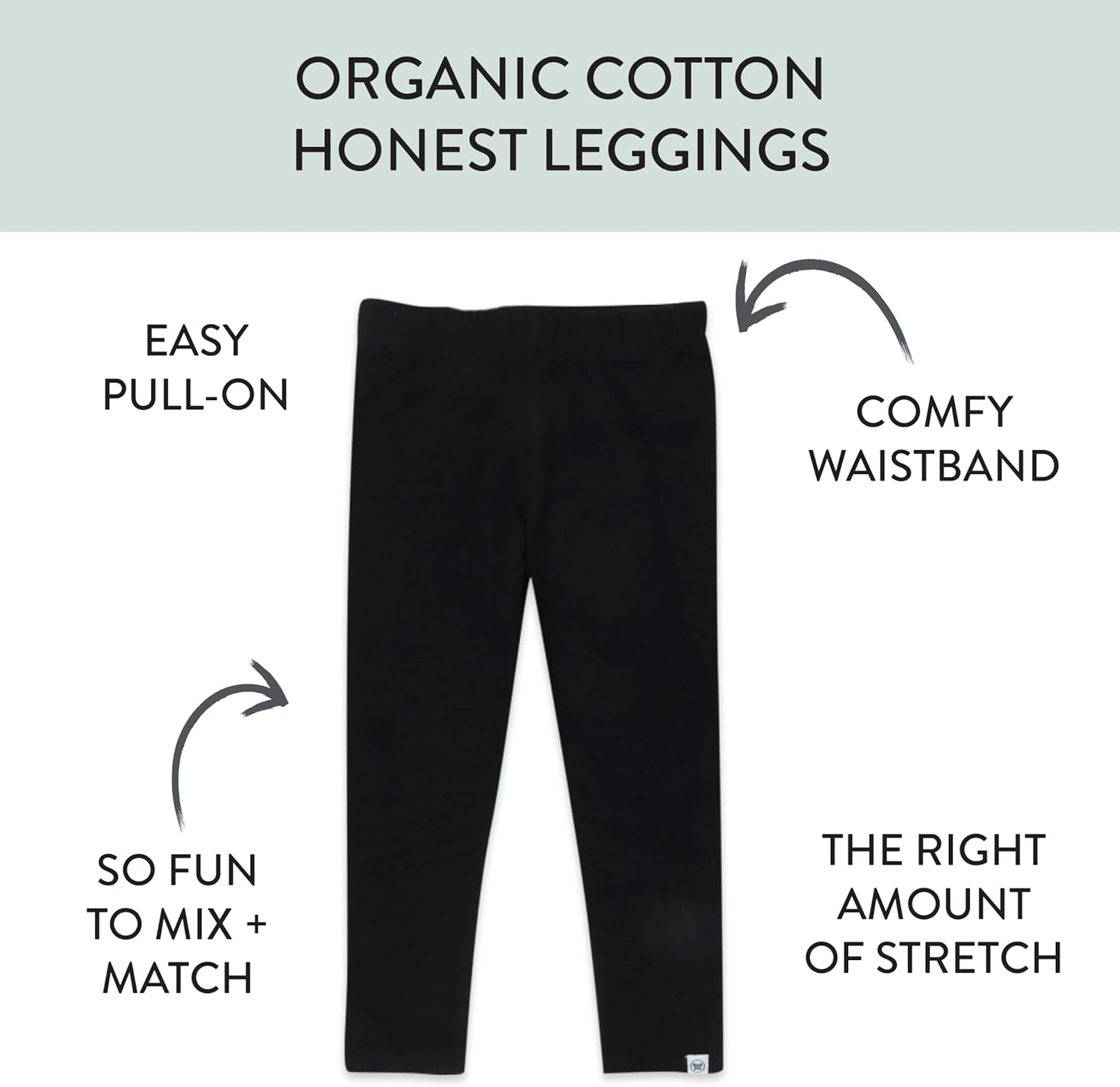 Honest Baby 3-Pack Organic Cotton Leggers Soft Non-toxic Sustainable