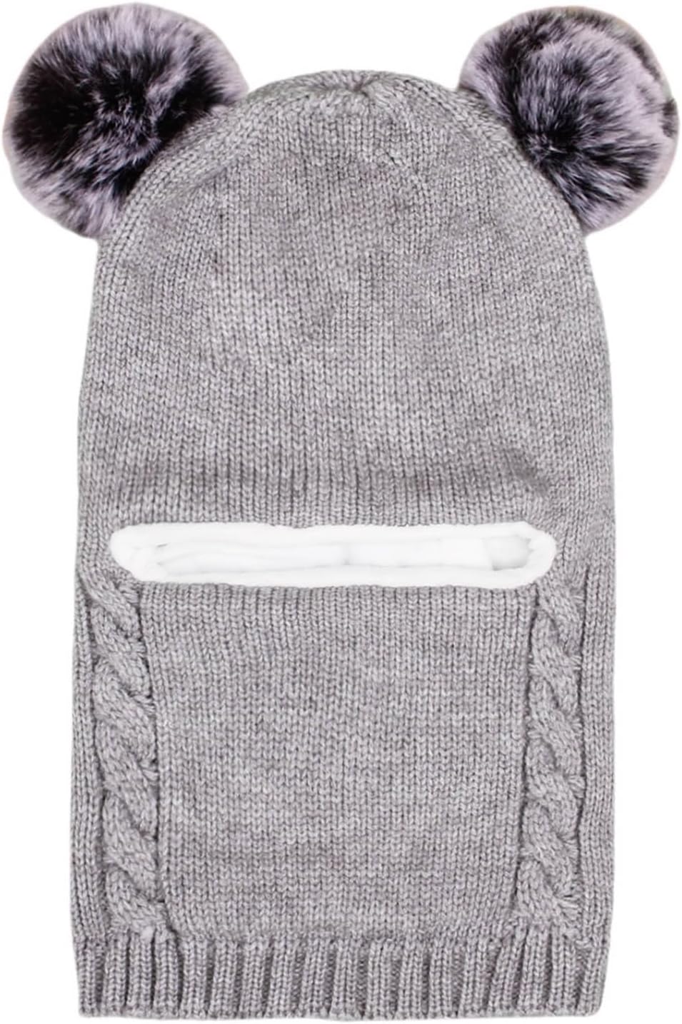 Toddlers Winter Bear Knitted Fleece Hat Set