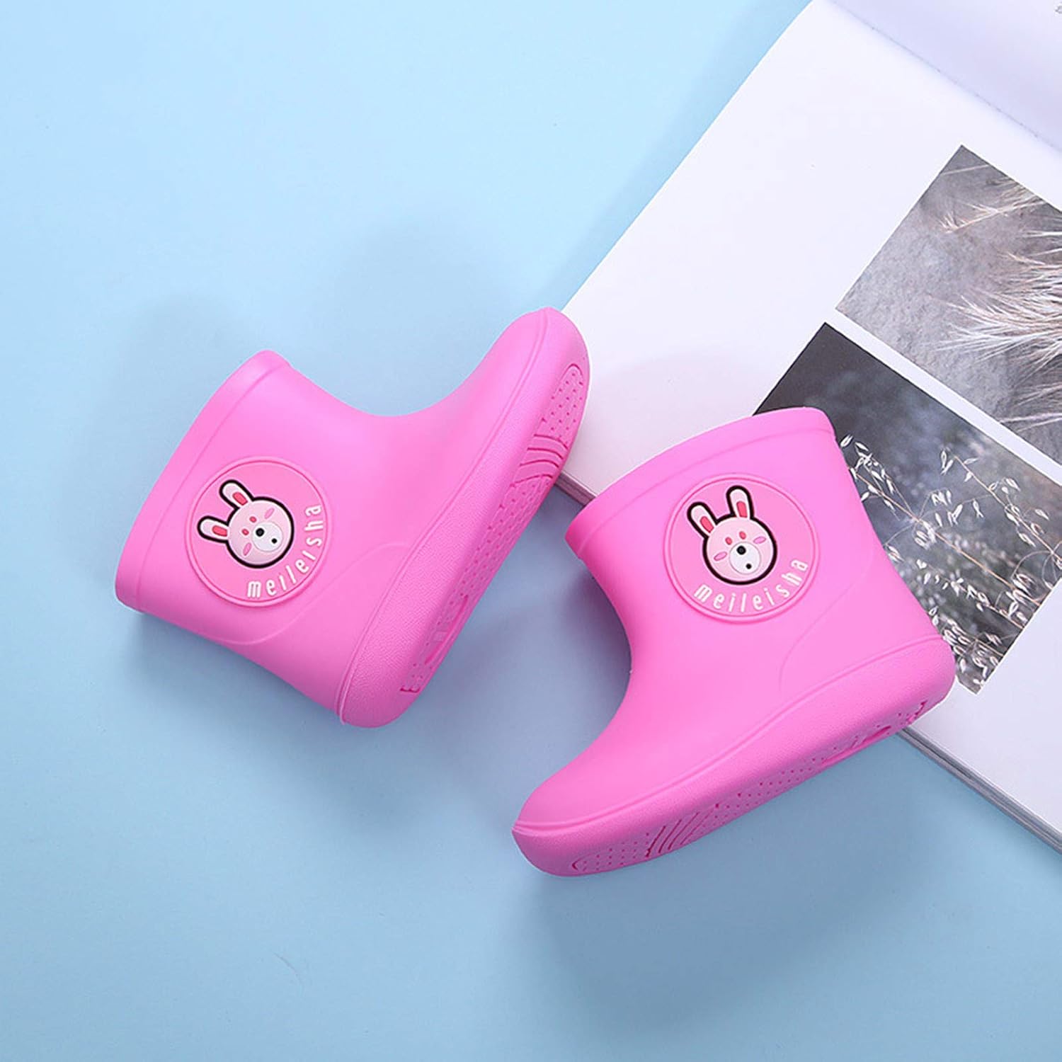 POLGentry Rainbow rain boots for toddlers and kids