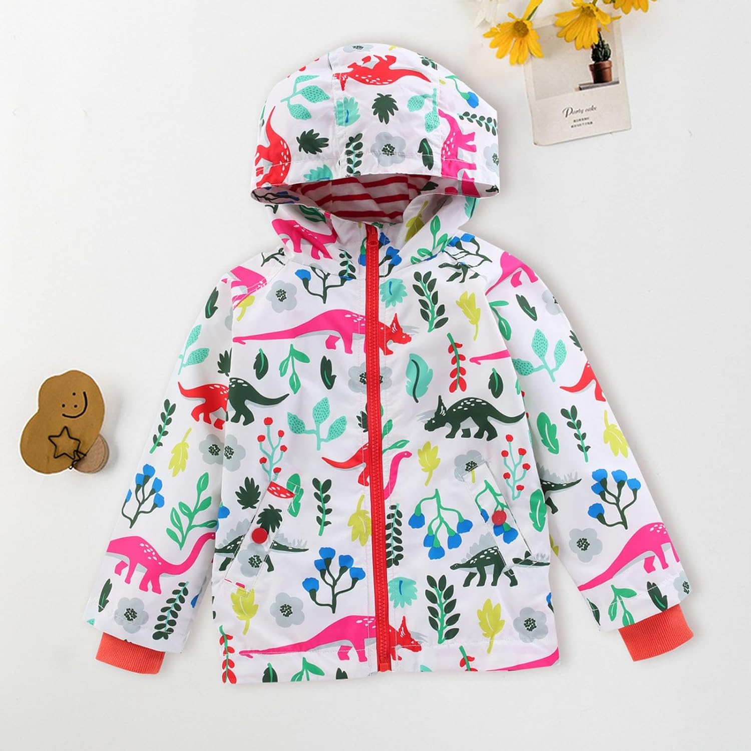 IWIHMIV Kids Waterproof Rain Jackets for Boys and Girls with Hoodies