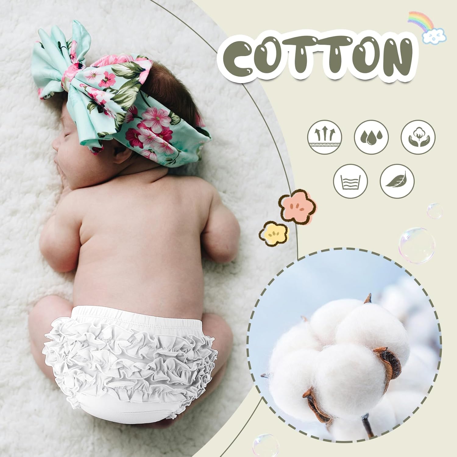 Durio Baby Bloomers for Toddler Girls
