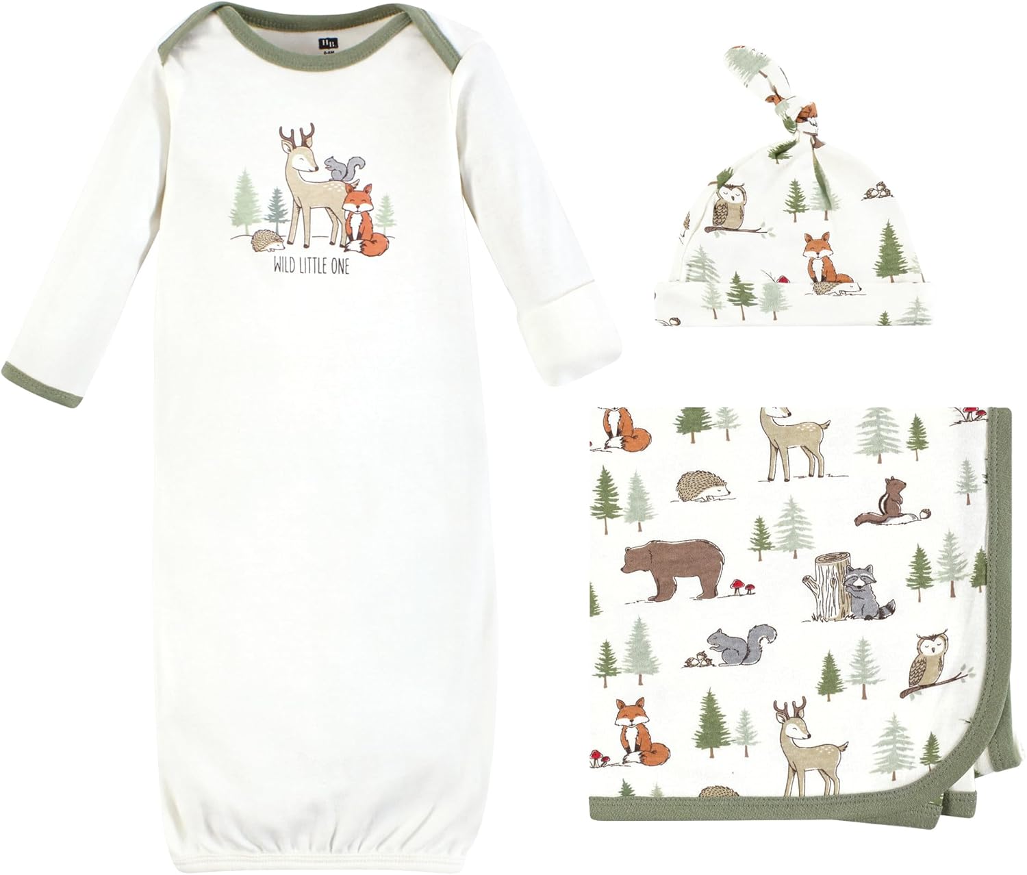 Hudson Baby Toddler Gown Swap Set - Cozy Design Easy Changing 0-6 Months