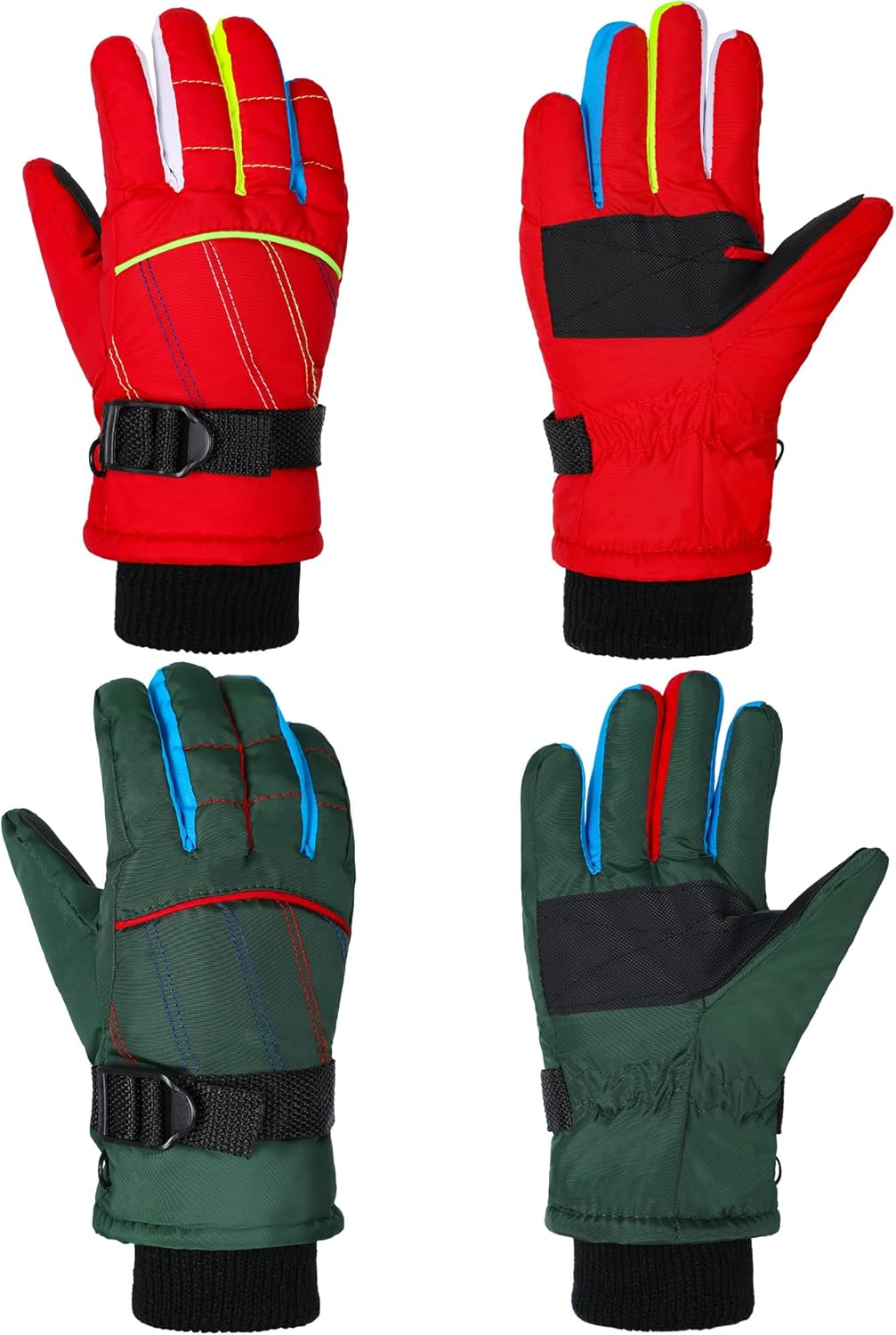 2 Pairs of Waterproof Winter Gloves