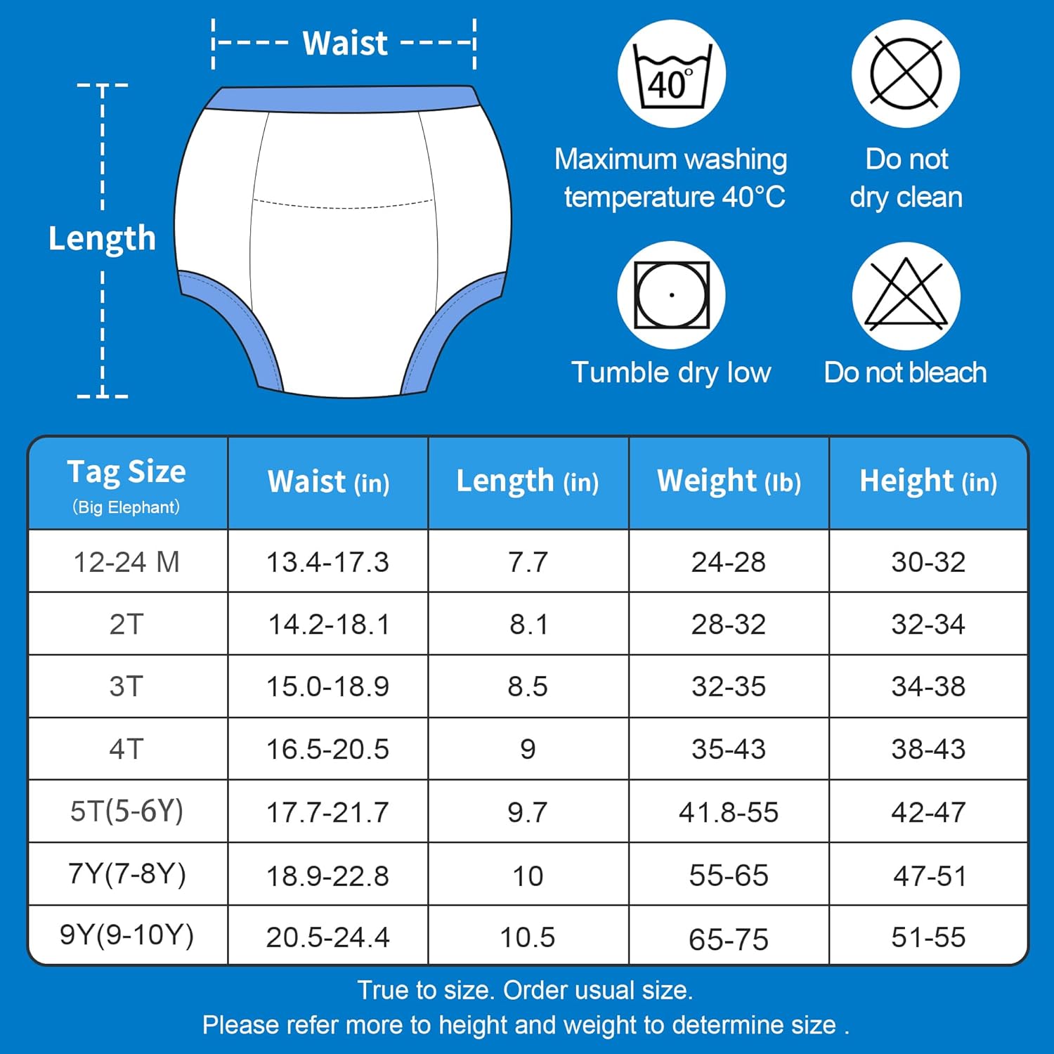 Big Elephant Potty Training Underwear for Boys Girls