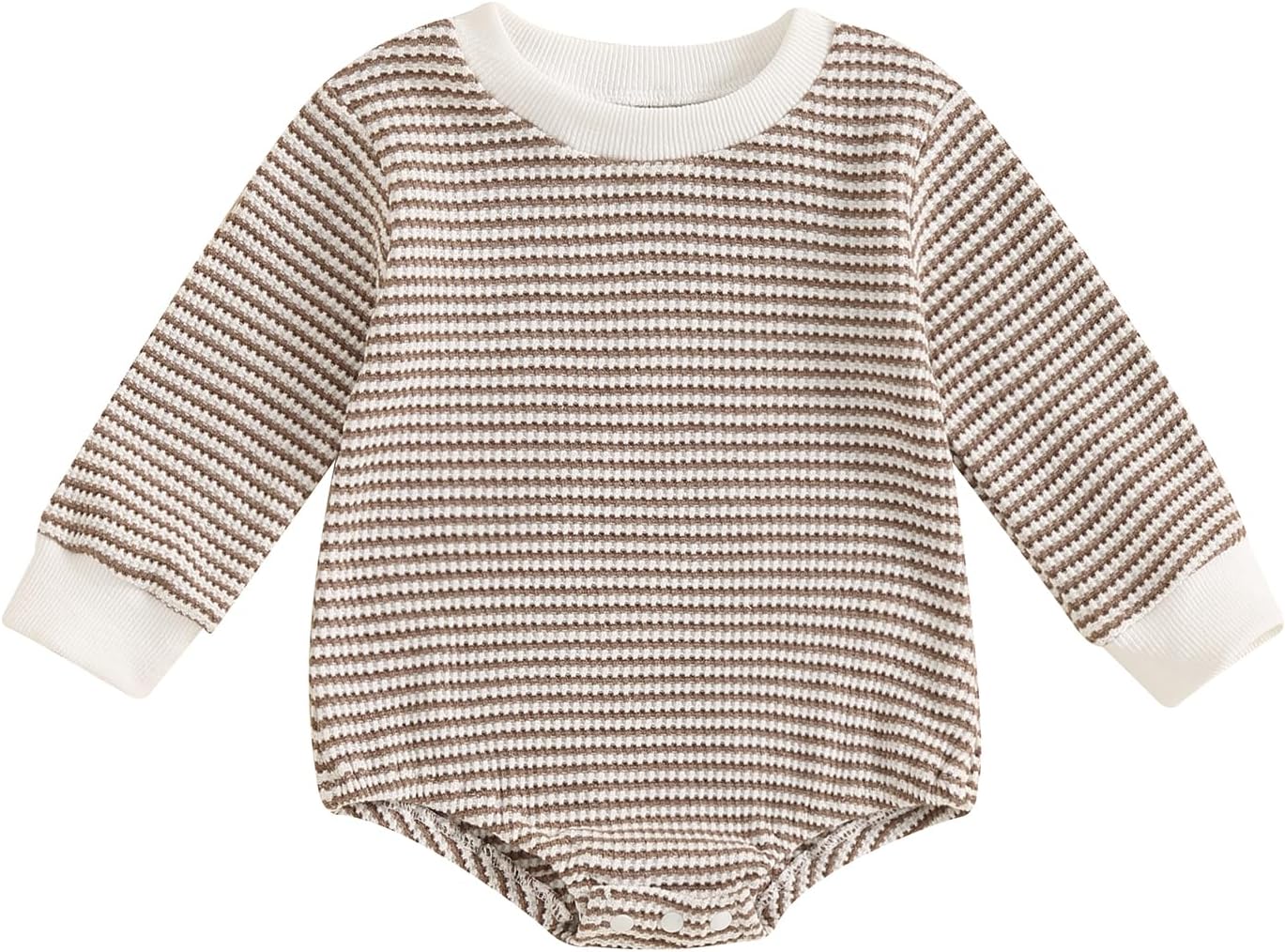 VisgogoUnisex Baby Romper Waffle Long Sleeve Bubble Bodysuit for Boys Girls