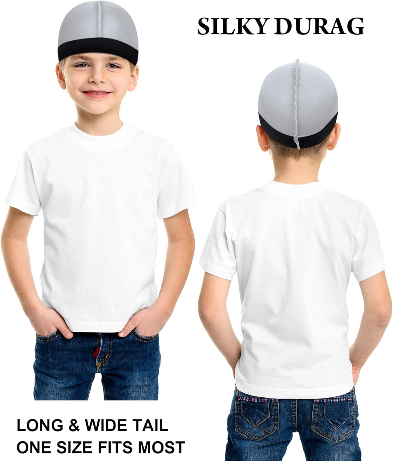 6-Piece Kids Satin Wave Hats