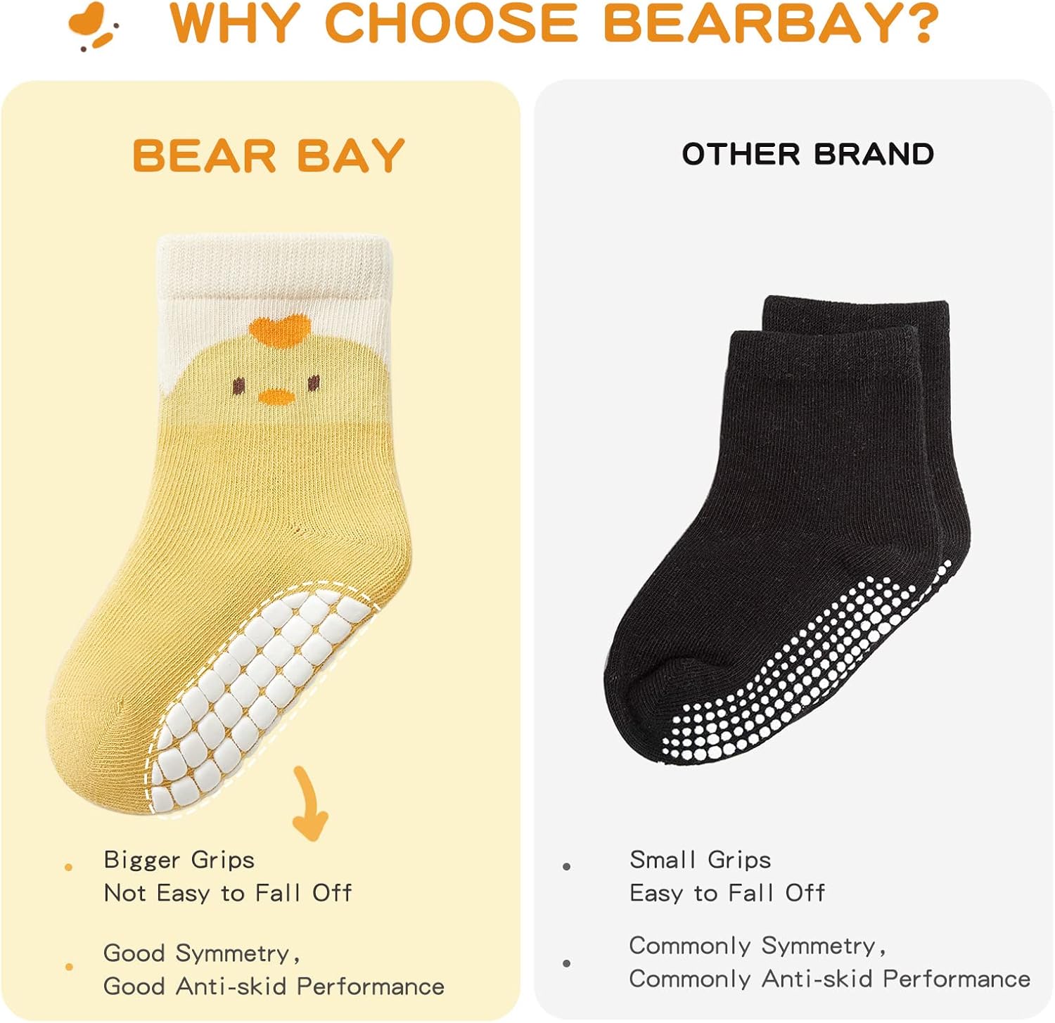 Comfortable Non-Slip Ankle Socks for Babies with Grippers