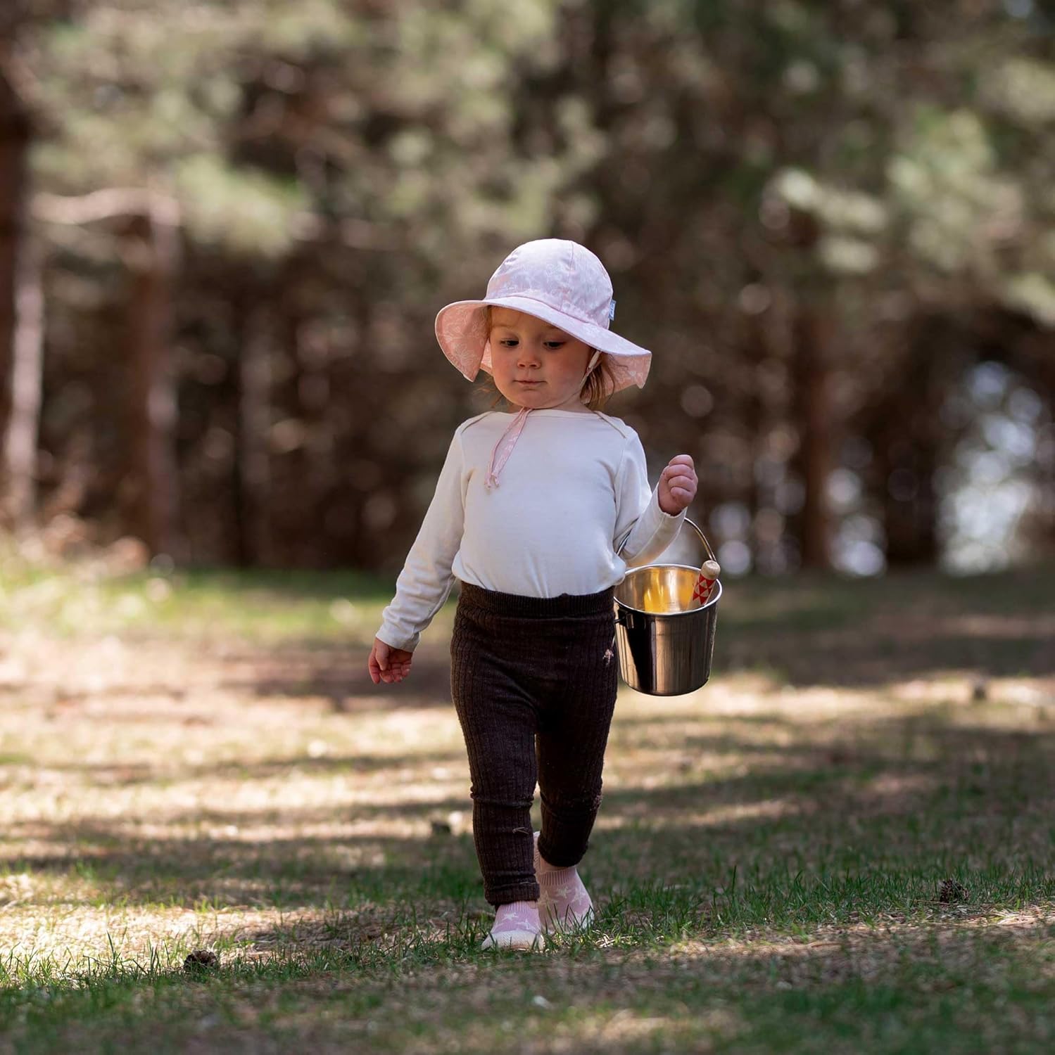 JAN JUL IDEAL 50 UPF Cotton Sun Hat for Toddler Girls