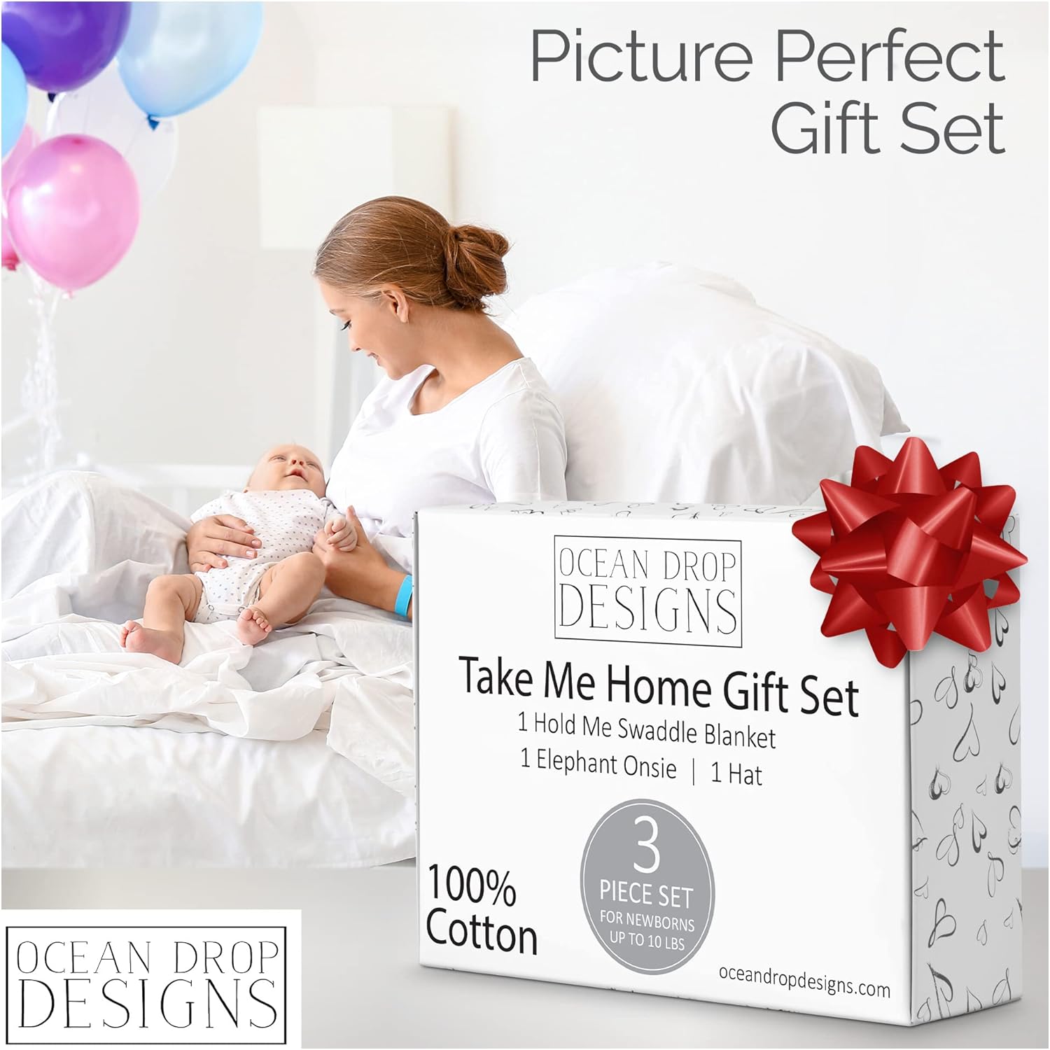 3-Piece Newborn Baby Onesie Gift Set
