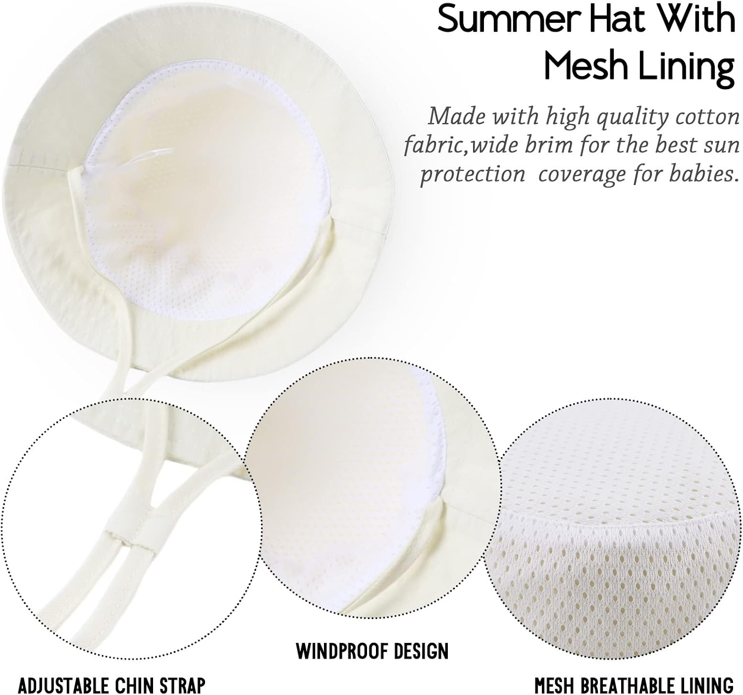 JANGANNSA Cotton Baby Sun Hats