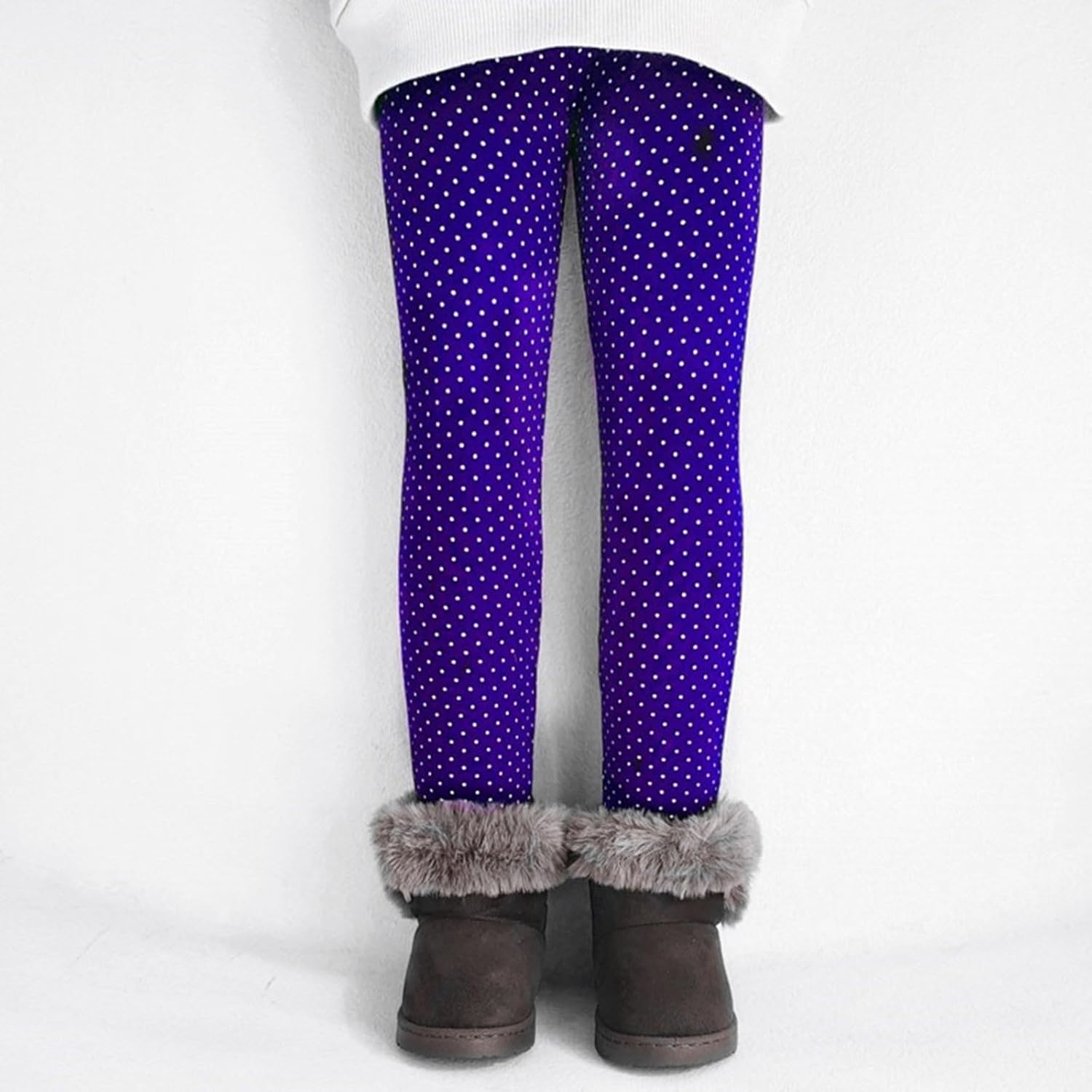 Baby Girls Stretchy Polka Dot Printed Leggings