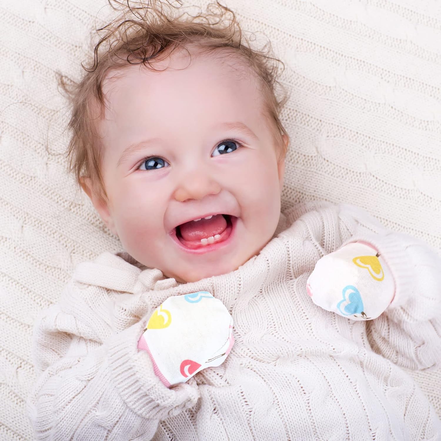 6 Pairs Unisex Cotton Baby Mittens