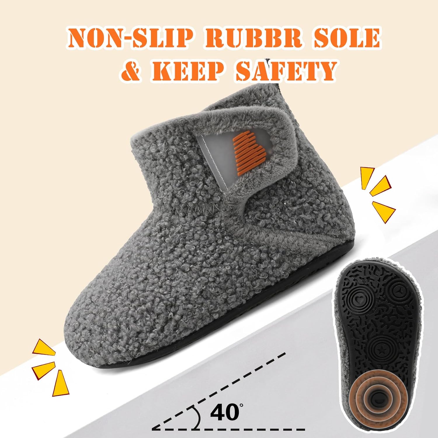 BARERUN Toddler Slippers