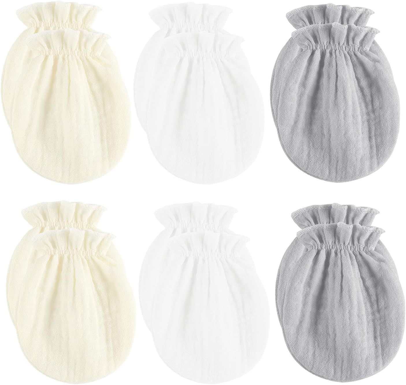 Soft Safe Newborn mittens 6-Pack for Boys Girls