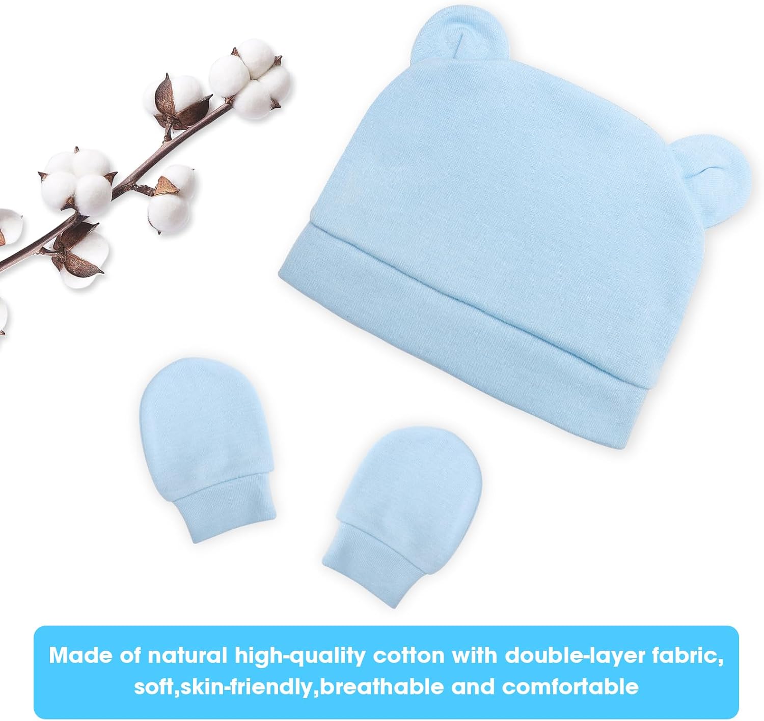 ElysianMian Bear Ear Newborn Set