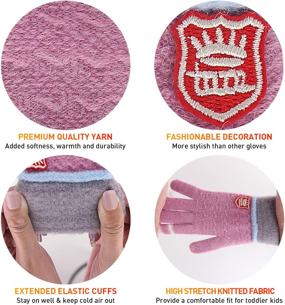 Temperature-Resistant Winter Gloves for Kids Soft Stretchy