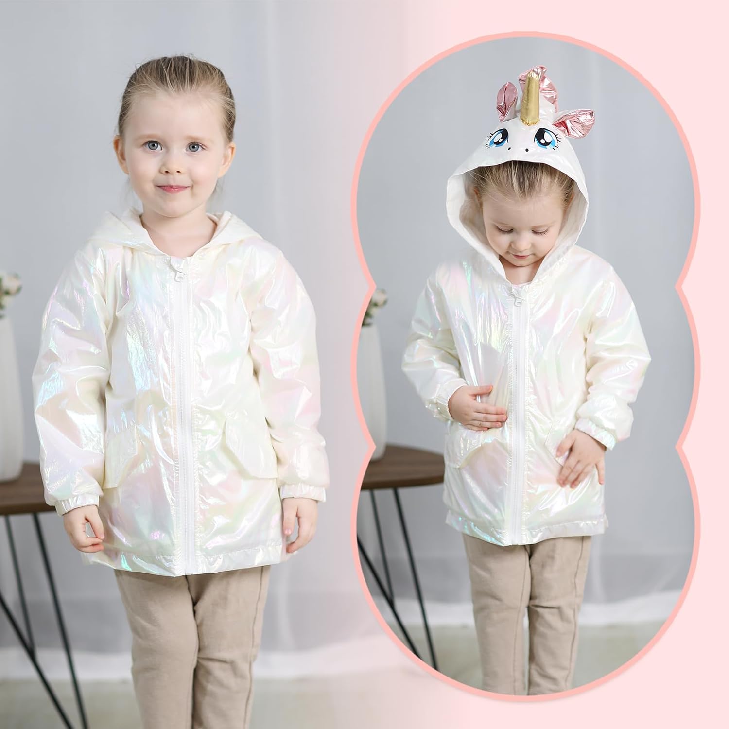 YOUNGER TREE Toddler Cartoon Duck Raincoat