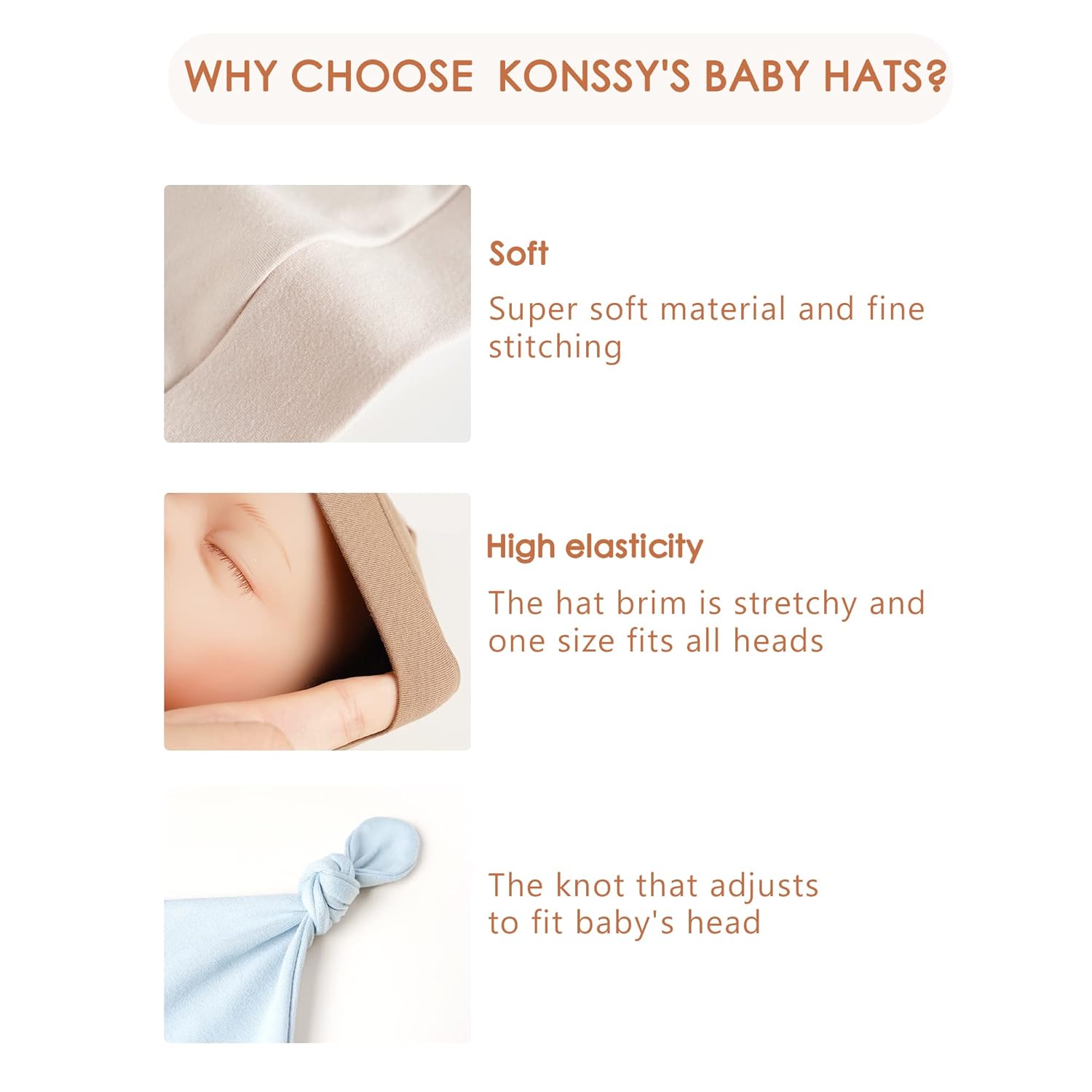Knit Newborn Hats Set for Babies