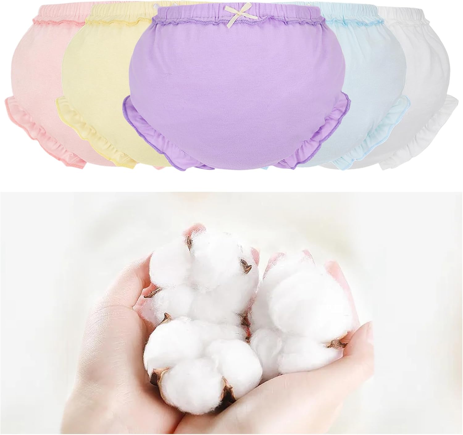 SOFT COTTON BABY Bloomers Diaper Covers for Toddler Girls