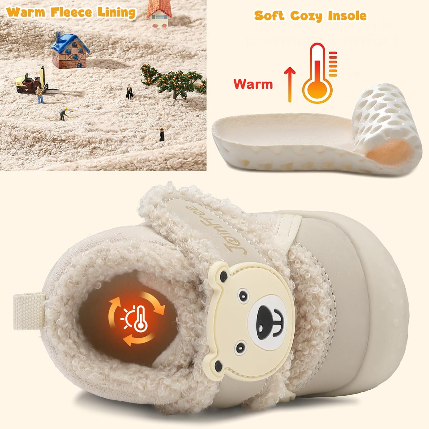 Warm Cozy Toddler Slippers