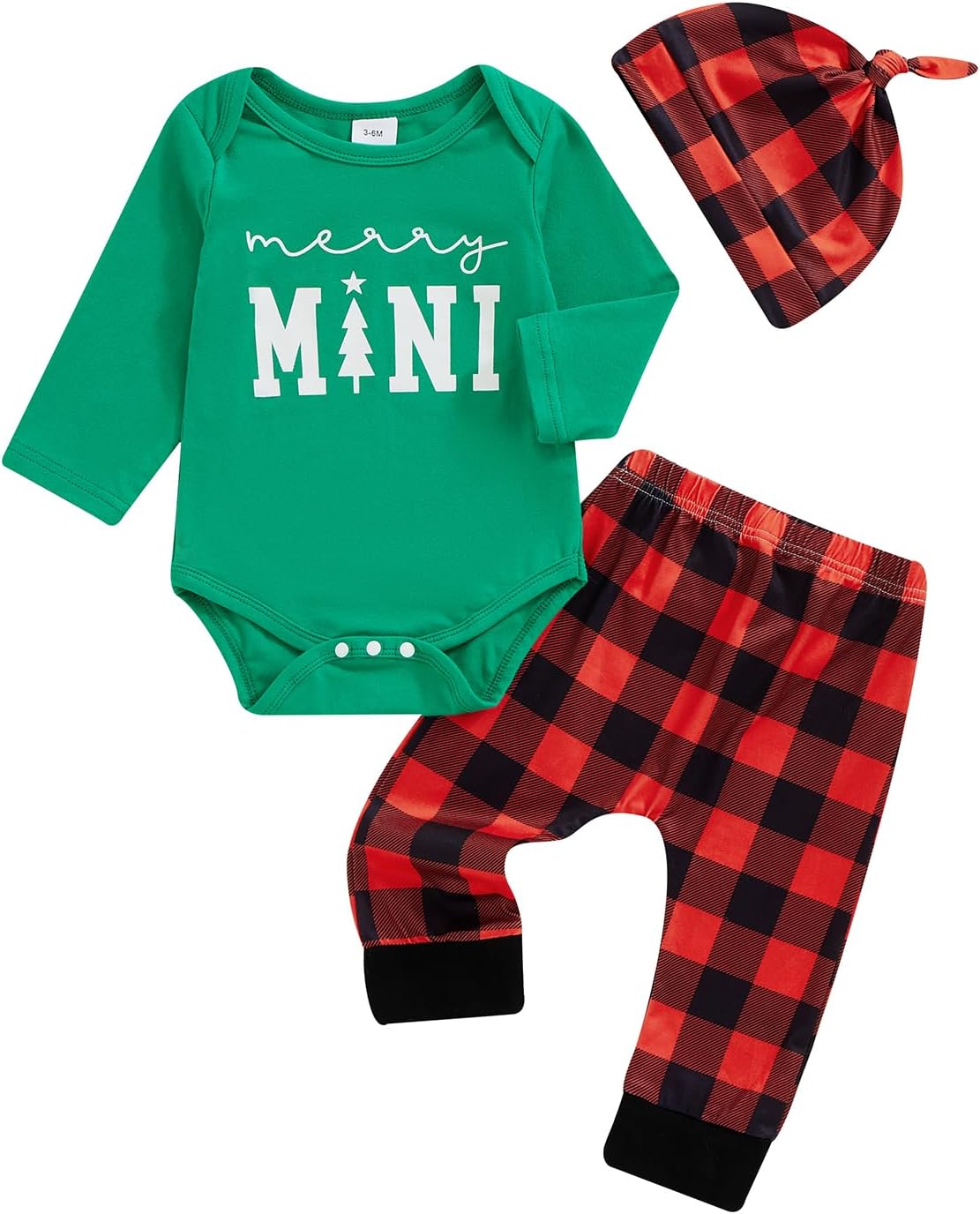 Newborn Baby Boy Girl Christmas Clothes 3-Piece Set
