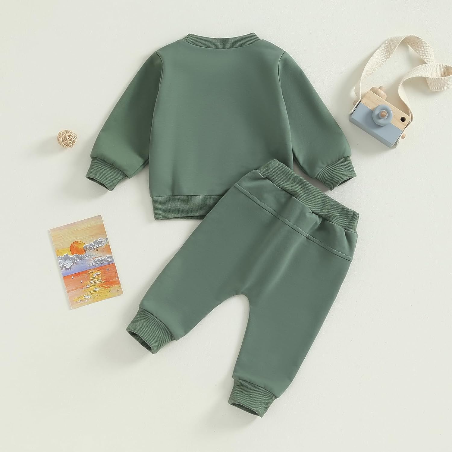 Tiacham Baby Outfits Cute sweatshirt Pants Set